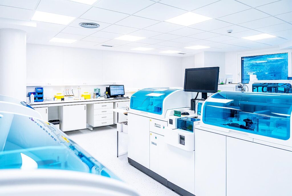 Modern laboratory research of an hospital facilities