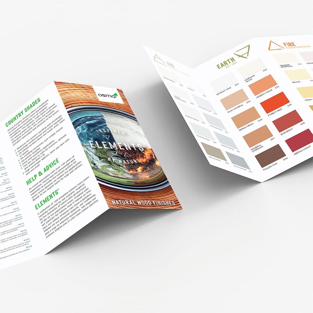 A4. blank trifold paper brochure mock up on soft gray background